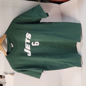 EUC NFL Team Apparel NY Jets #6 Sanchez 100% cotton tshirt Boys sz XL